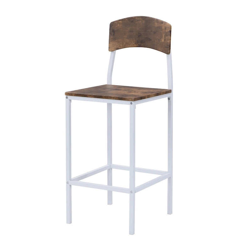 Ensemble de salle à manger hauteur comptoir, table de salle à manger 5 pièces à rabats avec table à rabats et 4 chaises de salle à manger hautes