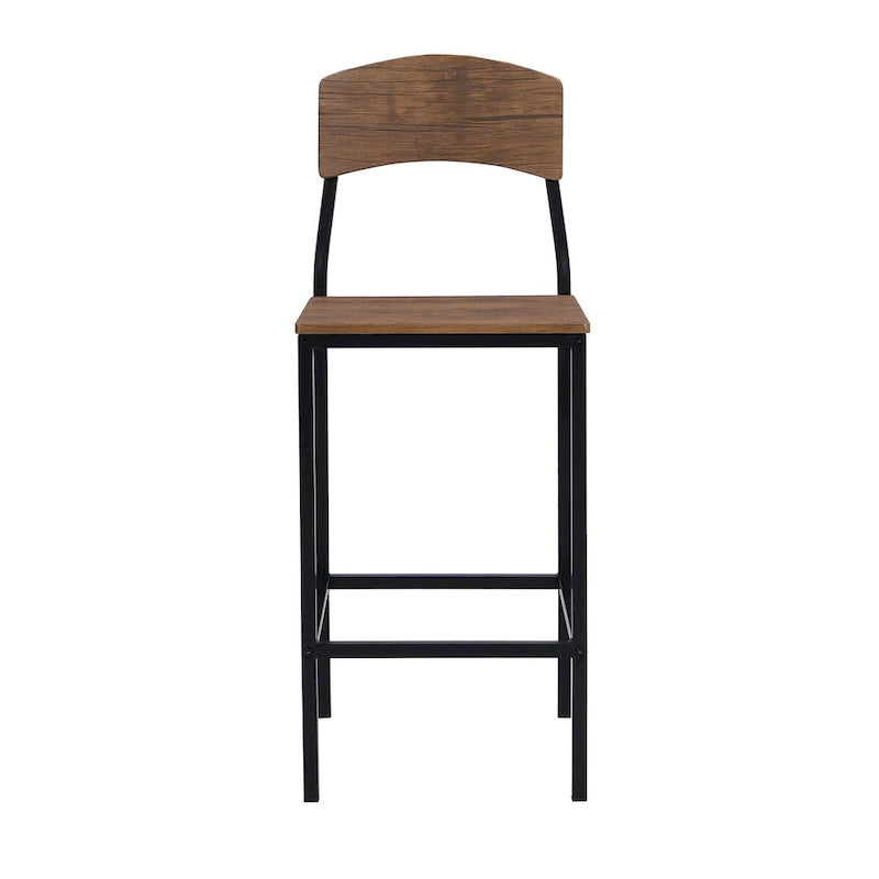 Ensemble de salle à manger hauteur comptoir, table de salle à manger 5 pièces à rabats avec table à rabats et 4 chaises de salle à manger hautes