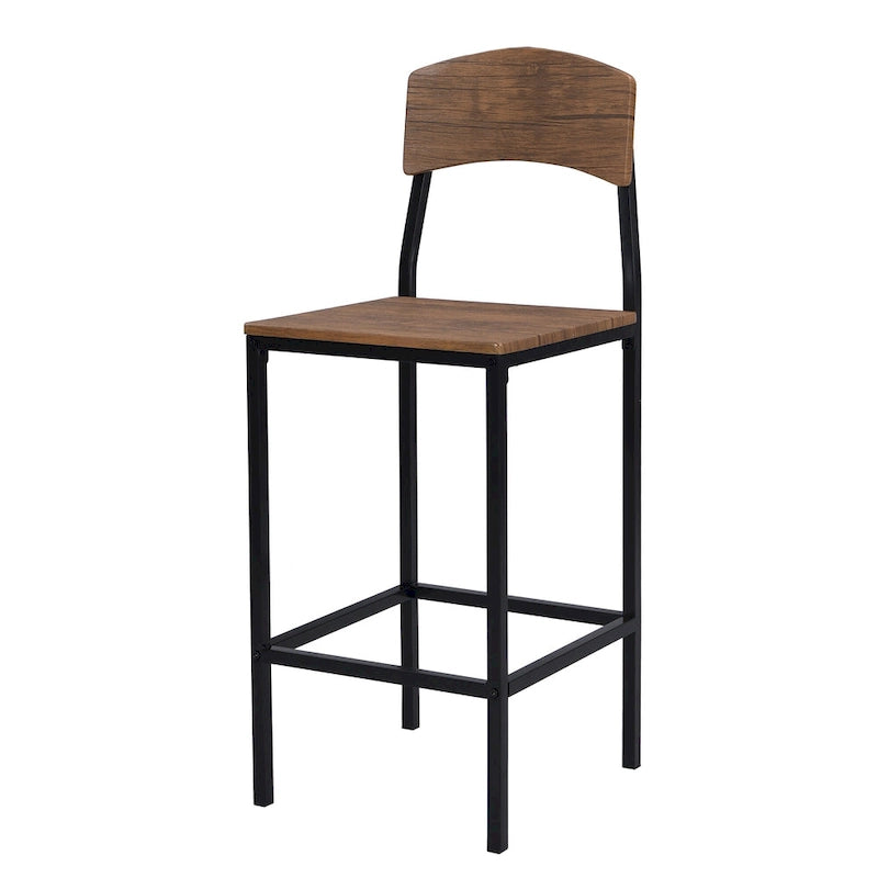 Ensemble de salle à manger hauteur comptoir, table de salle à manger 5 pièces à rabats avec table à rabats et 4 chaises de salle à manger hautes