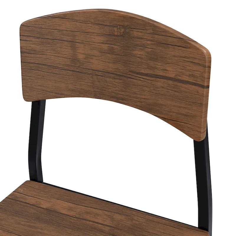 Ensemble de salle à manger hauteur comptoir, table de salle à manger 5 pièces à rabats avec table à rabats et 4 chaises de salle à manger hautes