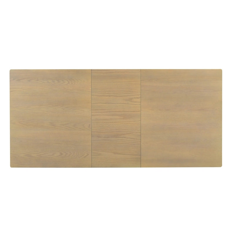 Ensemble table et chaises de salle à manger 7 pièces, table et chaises en bois massif avec table de salle à manger extensible, 2 tiroirs et 6 chaises rembourrées