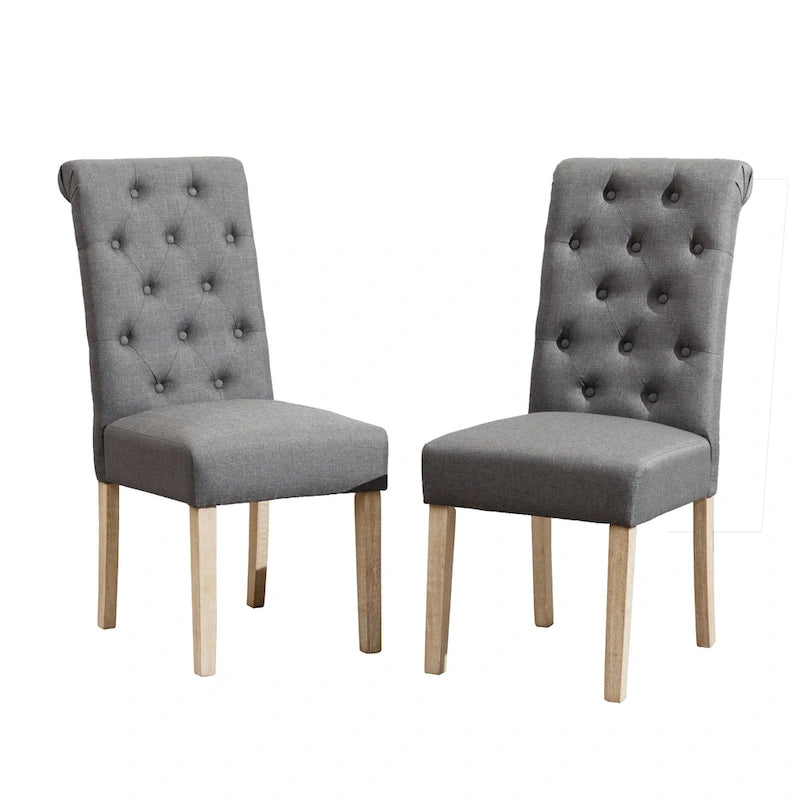 Ensemble de salle à manger 5 pièces, ensemble de meubles de cuisine en bois, table ronde avec piètement central en croix et 4 chaises capitonnées