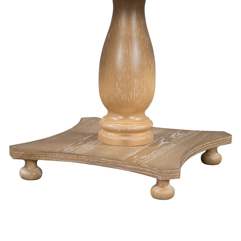 Ensemble de salle à manger 5 pièces, ensemble de table de salle à manger de cuisine en bois massif avec table à manger ronde et 4 chaises rembourrées