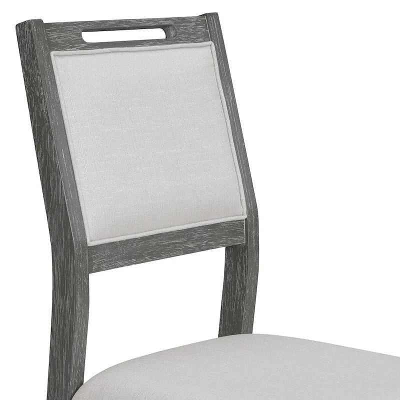 Ensemble de salle à manger 6 pièces, table de cuisine et chaises en bois avec table rectangulaire, 4 chaises rembourrées et 1 banc