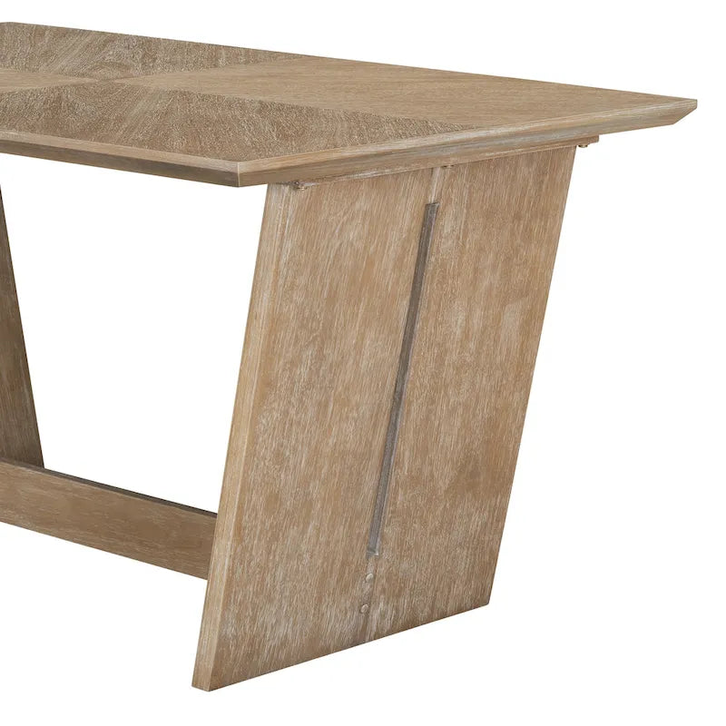 Ensemble de salle à manger 6 pièces, table de cuisine et chaises en bois avec table rectangulaire, 4 chaises rembourrées et 1 banc