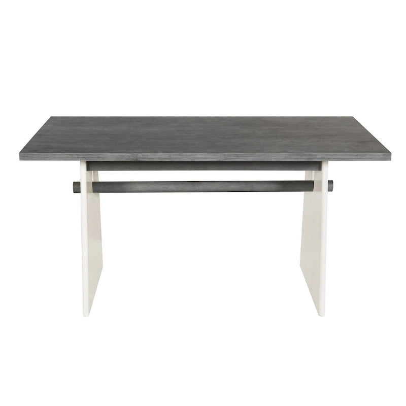 Ensemble de salle à manger 7 pièces pour 6 personnes, ensemble de table de cuisine polyvalent avec table à tréteaux et 6 chaises rembourrées