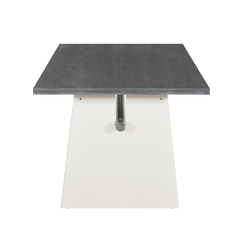 Ensemble de salle à manger 7 pièces pour 6 personnes, ensemble de table de cuisine polyvalent avec table à tréteaux et 6 chaises rembourrées