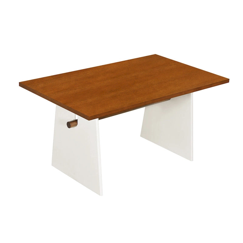 Ensemble de salle à manger 7 pièces pour 6 personnes, ensemble de table de cuisine polyvalent avec table à tréteaux et 6 chaises rembourrées