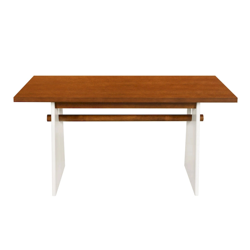 Ensemble de salle à manger 7 pièces pour 6 personnes, ensemble de table de cuisine polyvalent avec table à tréteaux et 6 chaises rembourrées