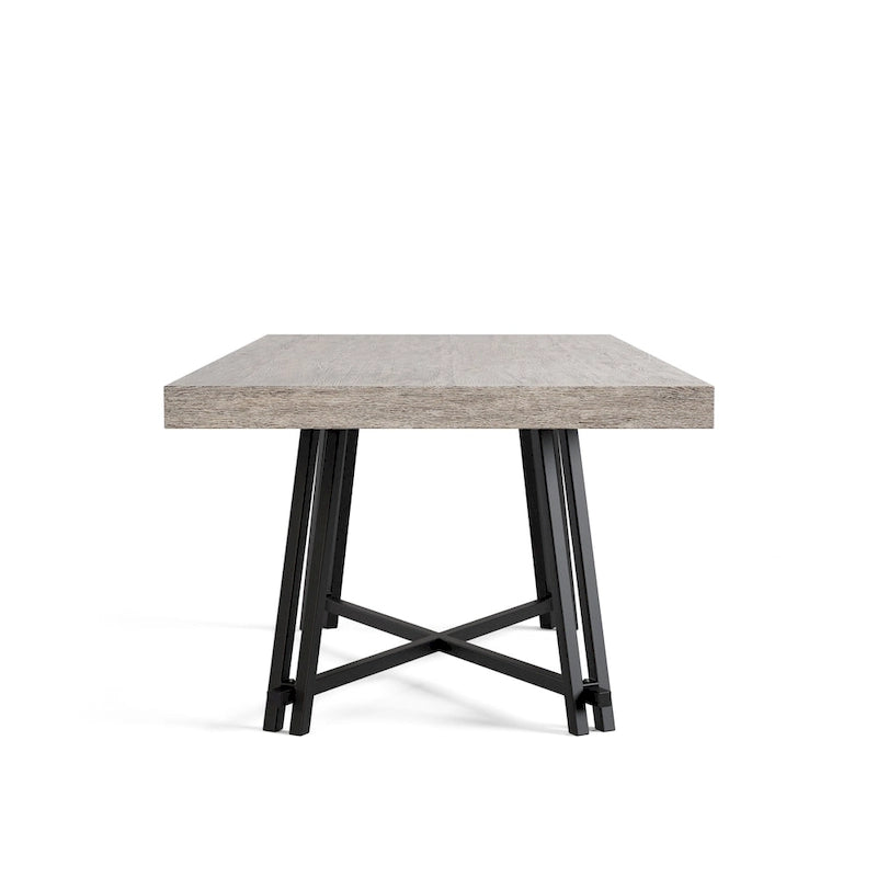 Ensemble de salle à manger 7 pièces moderne en bois massif noir Evrena de Furniture of America