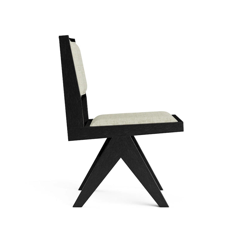 Ensemble de salle à manger 7 pièces moderne en bois massif noir Evrena de Furniture of America