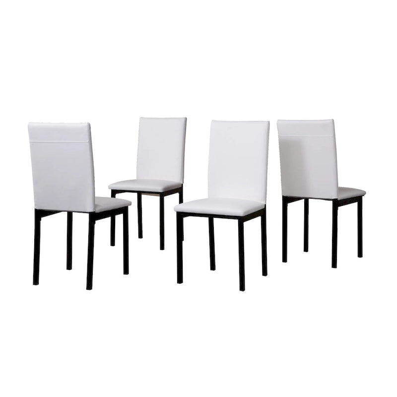Ensemble de salle à manger moderne 5 pièces avec table rectangulaire et 4 chaises à dossier haut