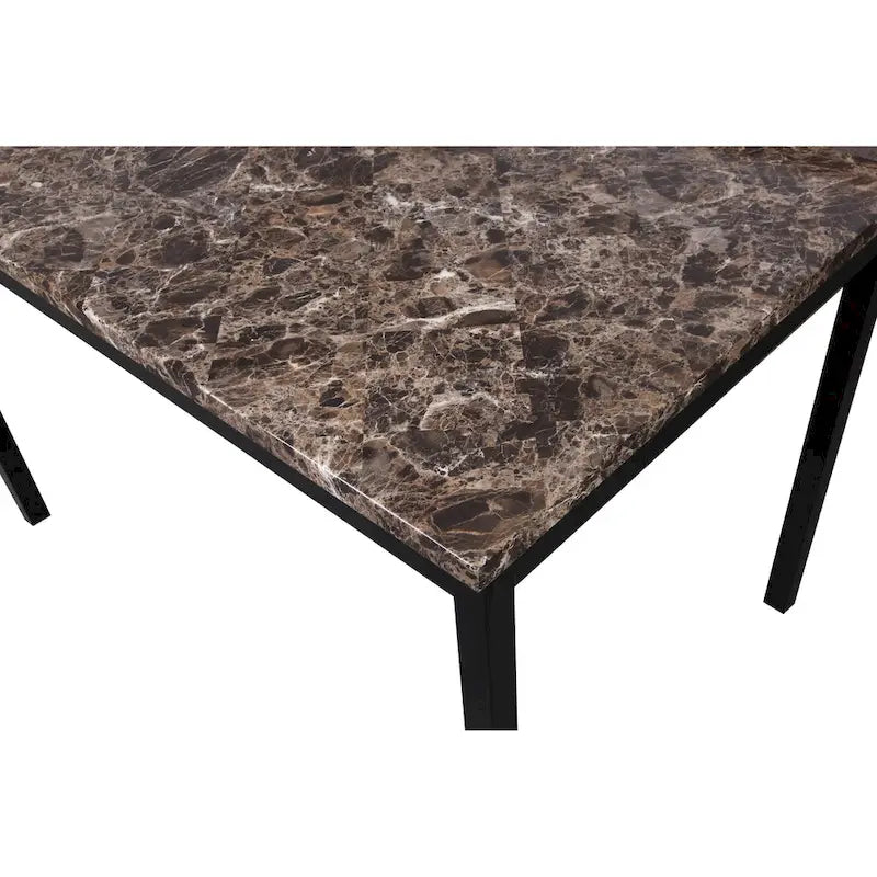 Ensemble de salle à manger moderne 5 pièces avec table rectangulaire et 4 chaises à dossier haut