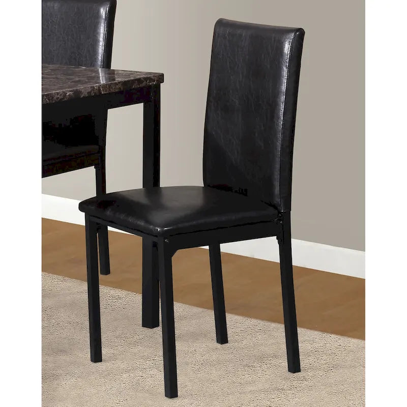 Ensemble de salle à manger moderne 5 pièces avec table rectangulaire et 4 chaises à dossier haut