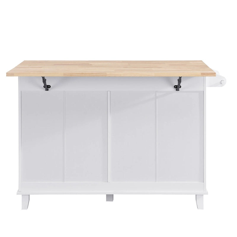 Ensemble de salle à manger 3 pièces style rustique avec table à rabats et 2 chaises