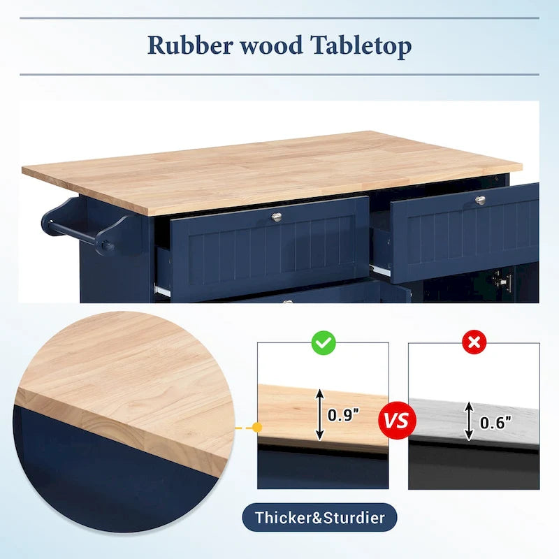 Ensemble de salle à manger 3 pièces style rustique avec table à rabats et 2 chaises