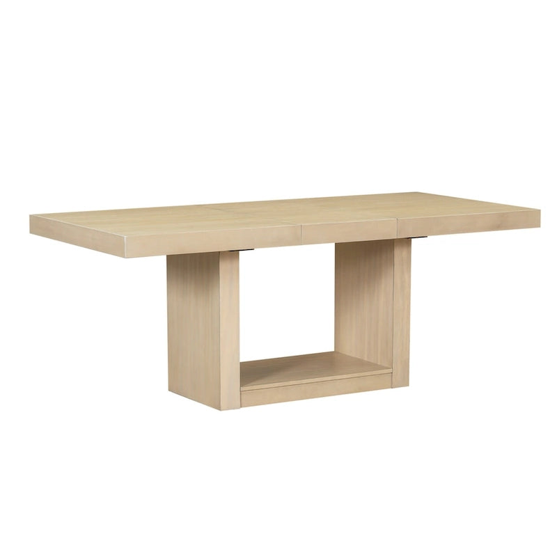 Ensemble de salle à manger contemporain 6 pièces avec table sur pied et 4 chaises