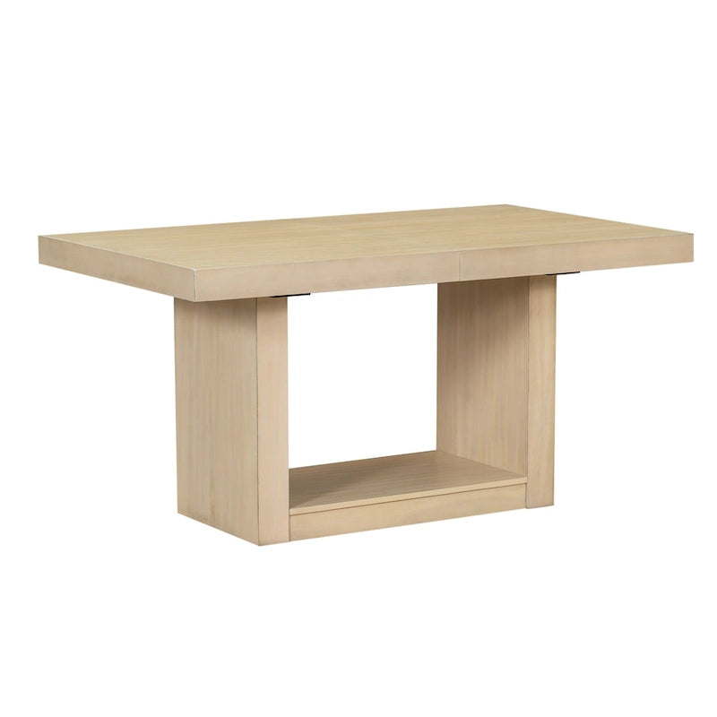 Ensemble de salle à manger contemporain 6 pièces avec table sur pied et 4 chaises