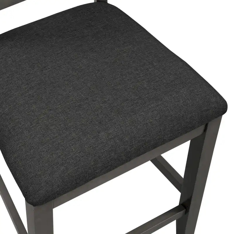 Ensemble de salle à manger rustique 5 pièces avec table de bar en bois et 4 chaises