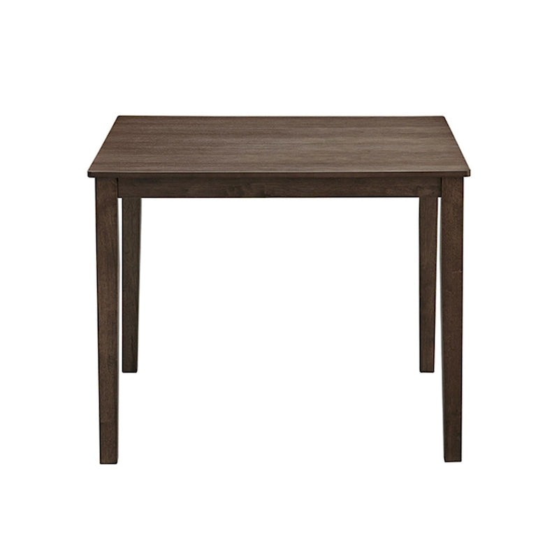 Ensemble de salle à manger moderne 5 pièces avec table carrée et 4 chaises rembourrées à dossier à lattes