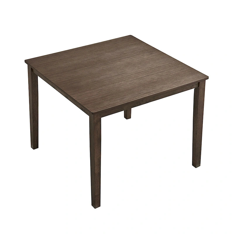 Ensemble de salle à manger moderne 5 pièces avec table carrée et 4 chaises rembourrées à dossier à lattes