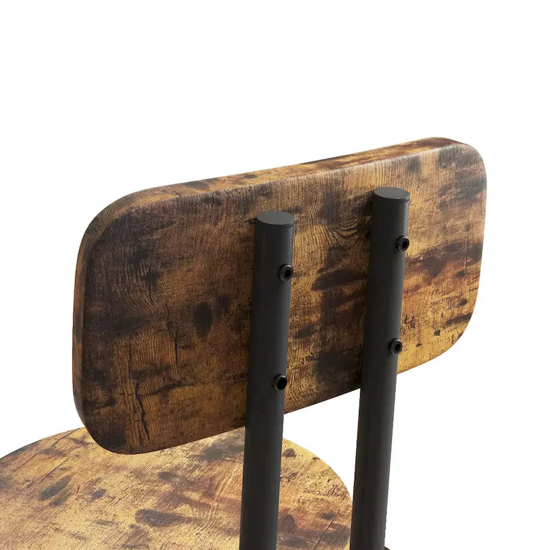 Ensemble de salle à manger moderne 3 pièces avec table carrée, séparation et 2 tabourets de bar