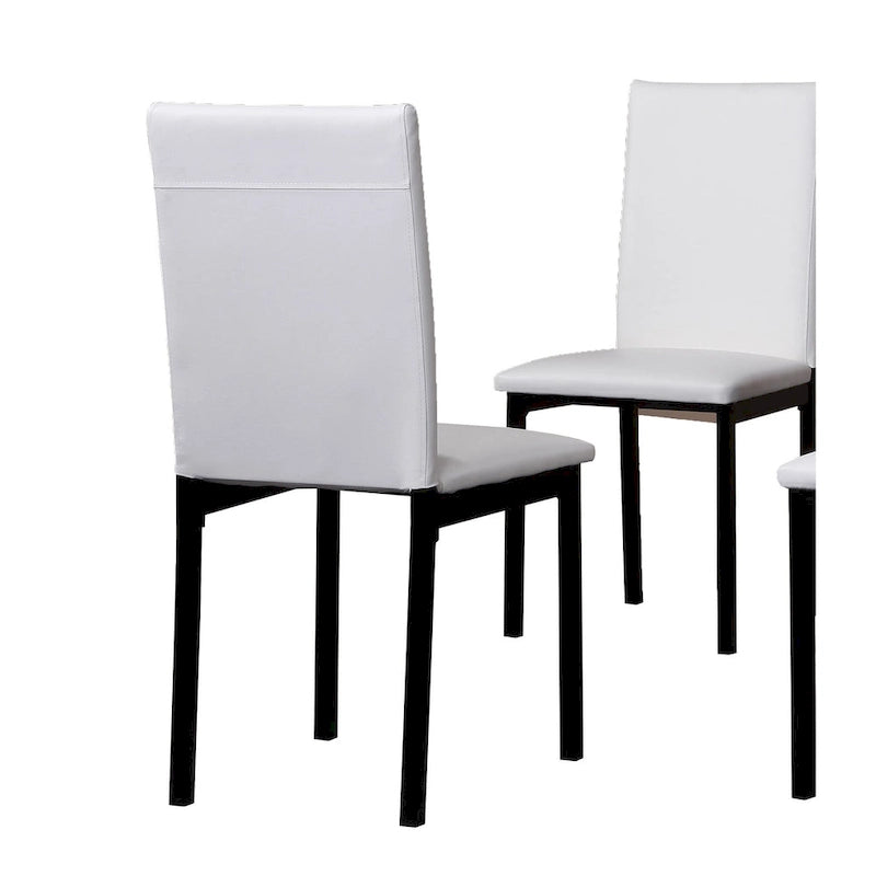 Ensemble de salle à manger 5 pièces de style moderne avec table rectangulaire et 4 chaises hautes rembourrées