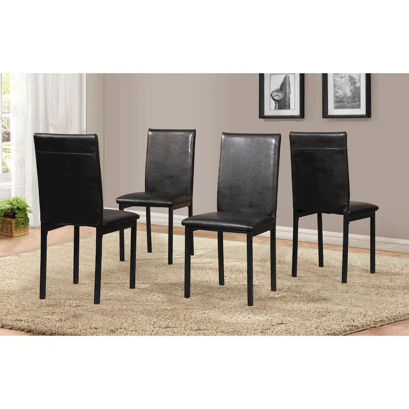 Ensemble de salle à manger 5 pièces de style moderne avec table rectangulaire et 4 chaises hautes rembourrées