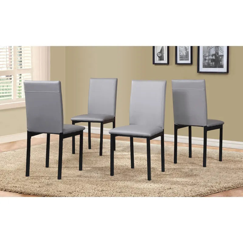 Ensemble de salle à manger 5 pièces de style moderne avec table rectangulaire et 4 chaises hautes rembourrées