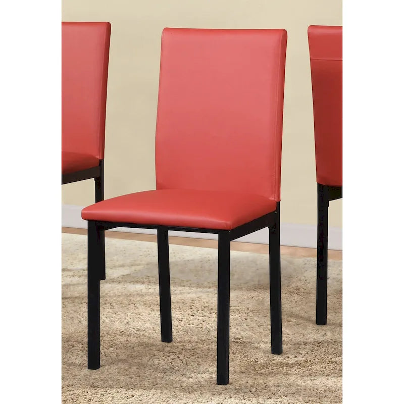 Ensemble de salle à manger 5 pièces de style moderne avec table rectangulaire et 4 chaises hautes rembourrées