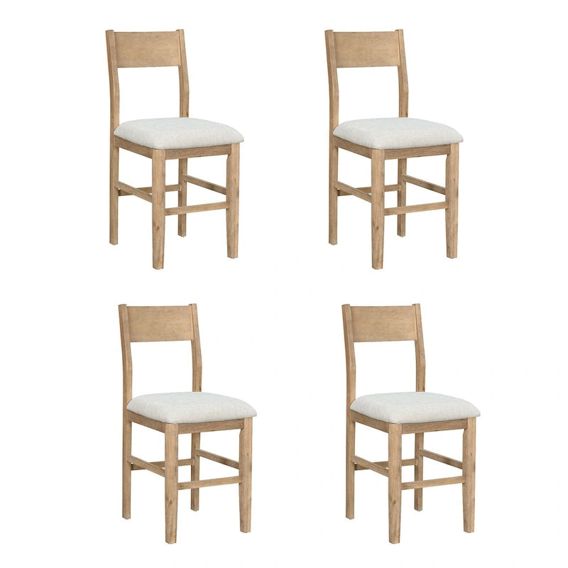 Ensemble de salle à manger 5 pièces de hauteur comptoir Marron Ferme avec 4 chaises