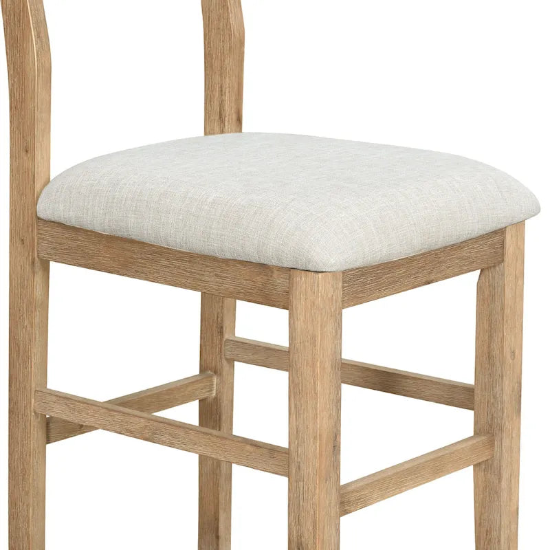Ensemble de salle à manger 5 pièces de hauteur comptoir Marron Ferme avec 4 chaises