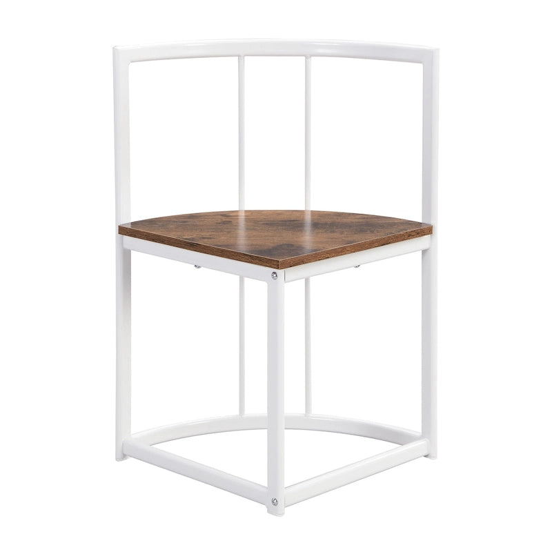 Ensemble de salle à manger moderne 7 pièces avec table demi-ronde et 6 chaises à structure métallique