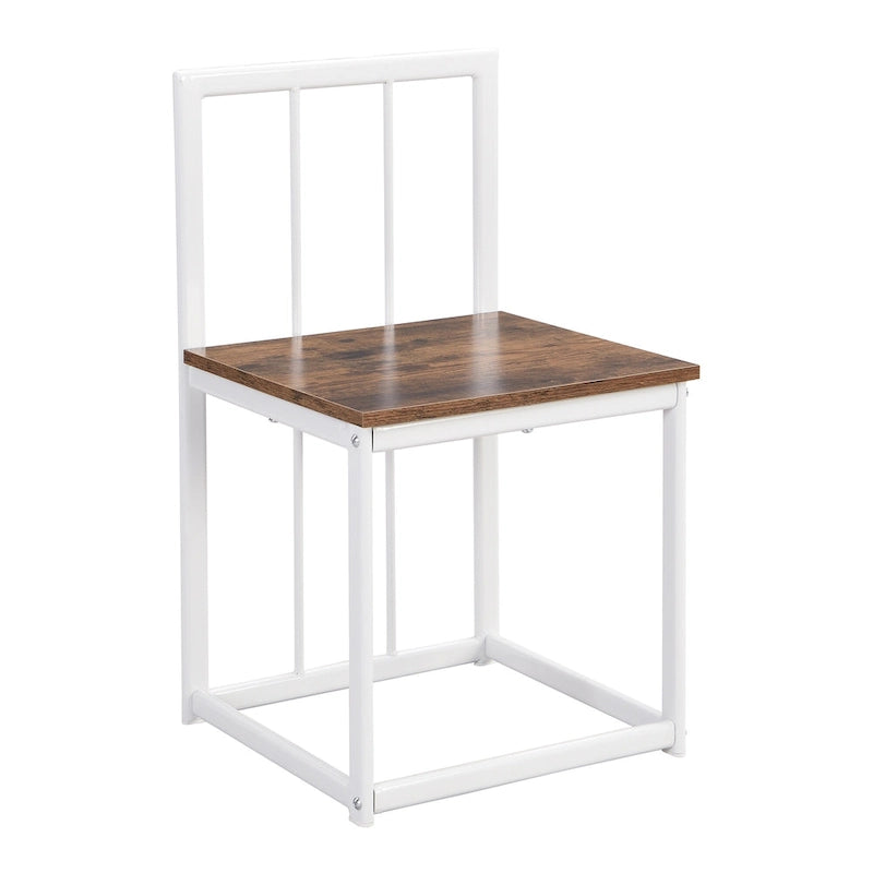 Ensemble de salle à manger moderne 7 pièces avec table demi-ronde et 6 chaises à structure métallique