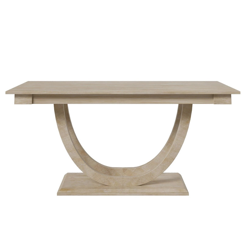 Ensemble de salle à manger 6 pièces en bois avec table rectangulaire et 4 chaises