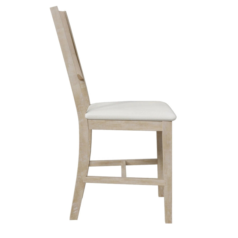 Ensemble de salle à manger 6 pièces en bois avec table rectangulaire et 4 chaises