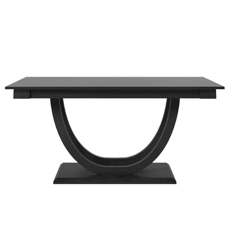 Ensemble de salle à manger 6 pièces en bois avec table rectangulaire et 4 chaises