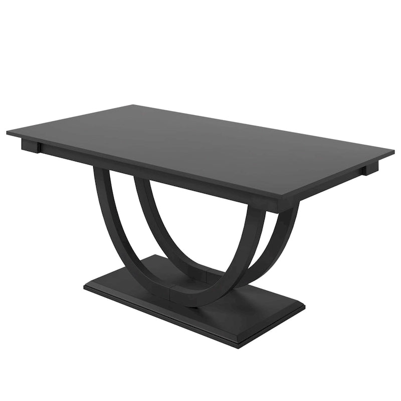 Ensemble de salle à manger 6 pièces en bois avec table rectangulaire et 4 chaises