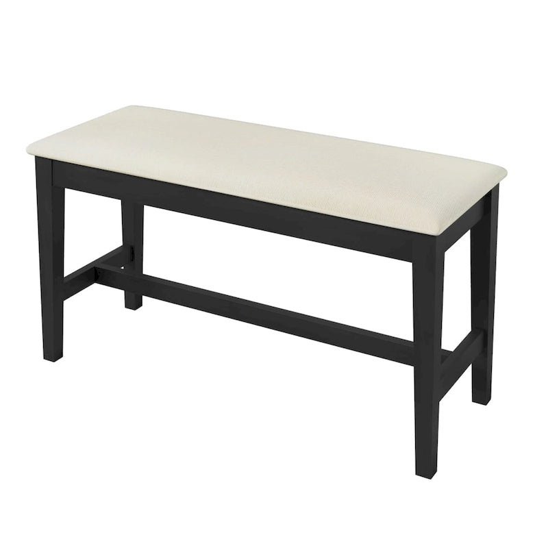 Ensemble de salle à manger 6 pièces en bois avec table rectangulaire et 4 chaises
