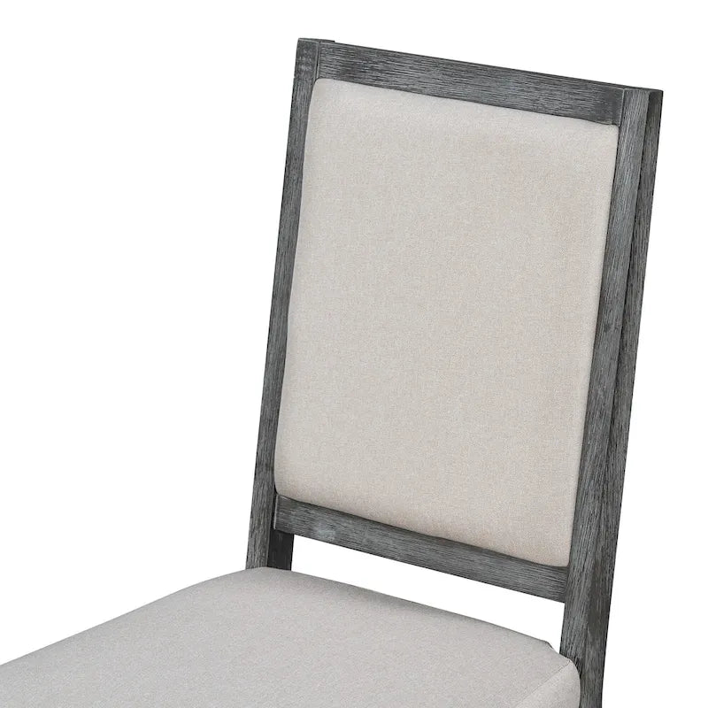 Ensemble de salle à manger 5 pièces en bois noir avec table ronde extensible et 4 chaises