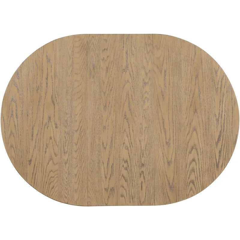 Ensemble de salle à manger 5 pièces en bois avec table ronde extensible et 4 chaises