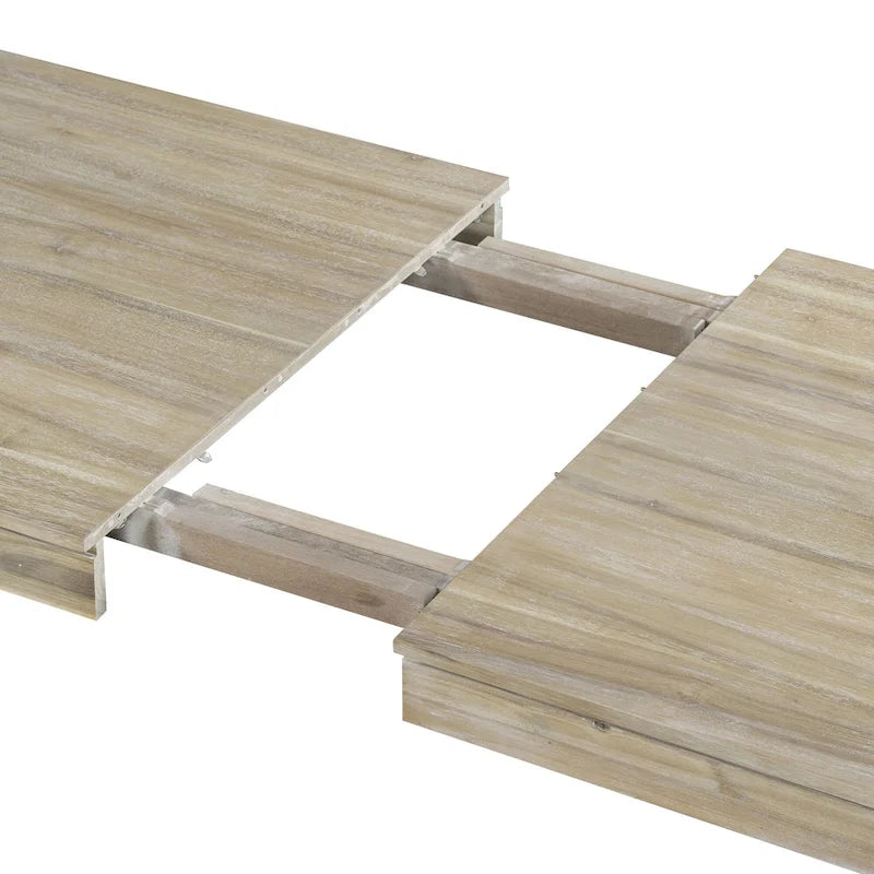 Ensemble de salle à manger 7 pièces en bois avec 6 chaises et table extensible
