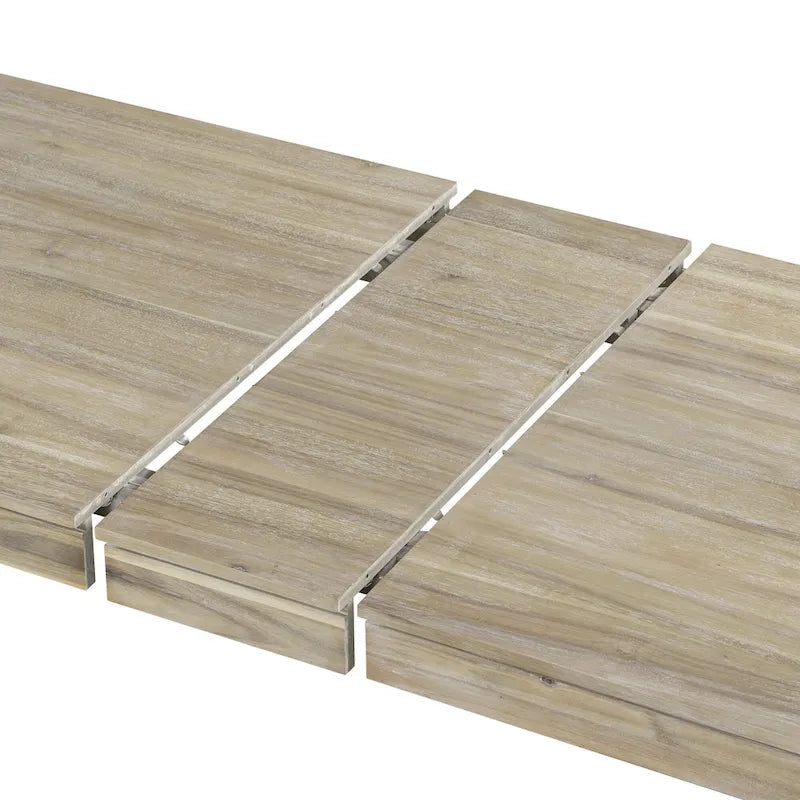 Ensemble de salle à manger 7 pièces en bois avec 6 chaises et table extensible
