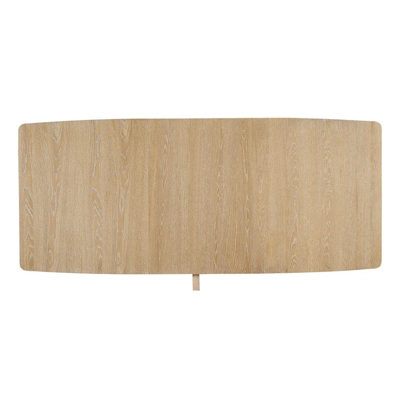 Ensemble de salle à manger en bois 7 pièces avec table extensible, 6 chaises sans accoudoirs et 2 fauteuils