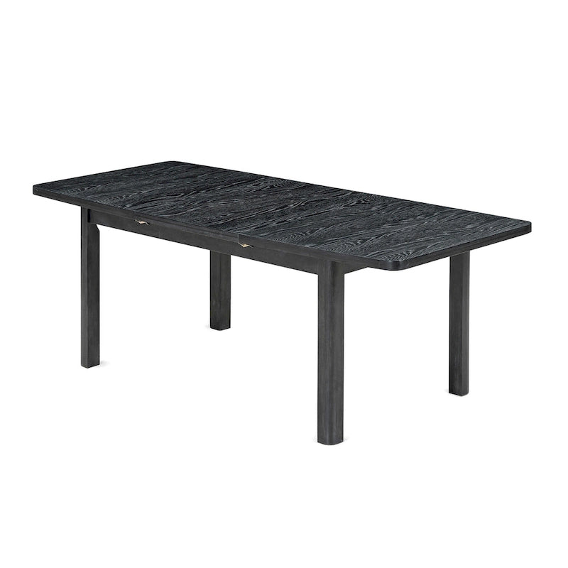 Ensemble de salle à manger en bois 7 pièces avec table extensible, 6 chaises sans accoudoirs et 2 fauteuils