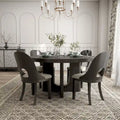 Ensemble de salle à manger rond moderne 5 pièces en bois massif Piez de Furniture of America