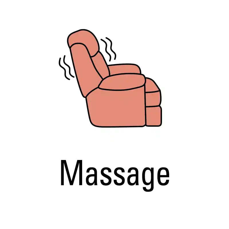 Fauteuil inclinable de massage en cuir véritable 5598 avec accoudoirs de rangement