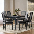 Ensemble de salle à manger extensible 7 pièces Regan Wood et Cane Upholstered de Christopher Knight Home