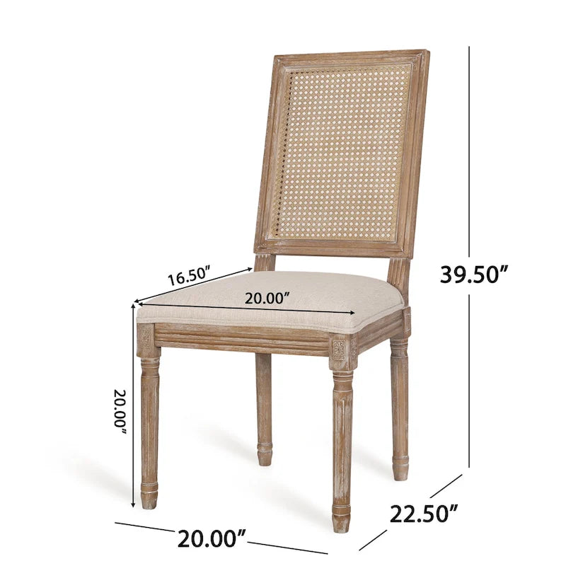Ensemble de salle à manger extensible 7 pièces Regan Wood et Cane Upholstered de Christopher Knight Home