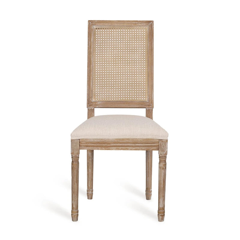 Ensemble de salle à manger extensible 7 pièces Regan Wood et Cane Upholstered de Christopher Knight Home